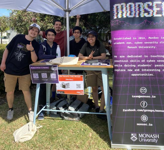 The MonSec Team at The 2023S1 Orientation Festival